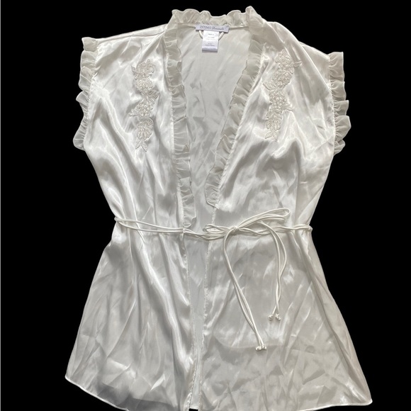 Beautiful Bridal chemise and Robe Set White Lace Beaded Size Medium NWOT - Picture 3 of 11